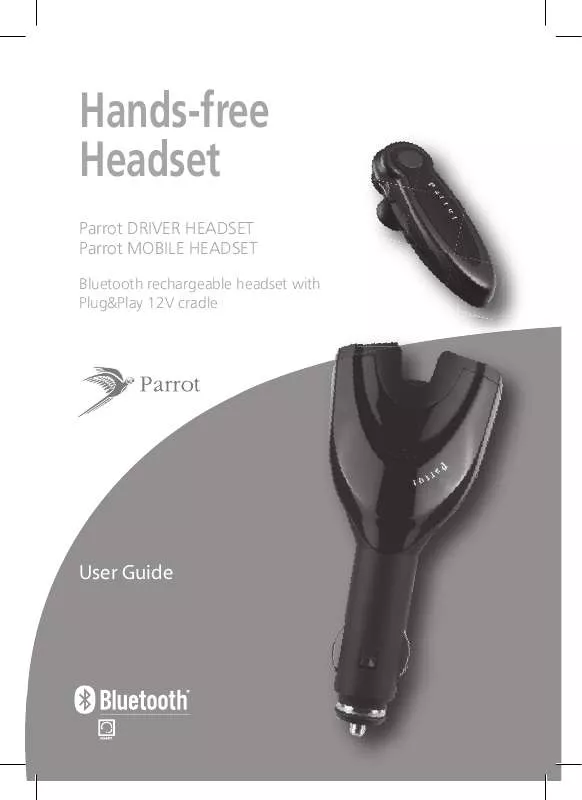 Mode d'emploi PARROT DRIVER HEADSET