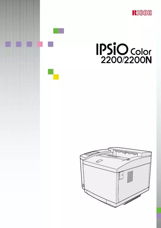 Mode d'emploi RICOH IPSIO 2200