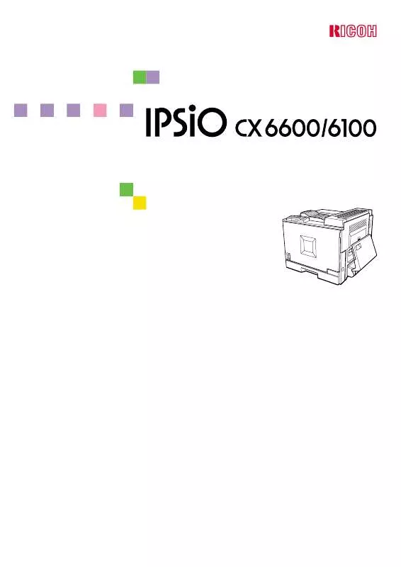 Mode d'emploi RICOH IPSIO CX6600