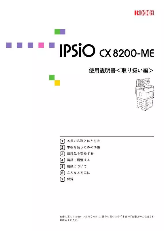 Mode d'emploi RICOH IPSIO CX8200-ME