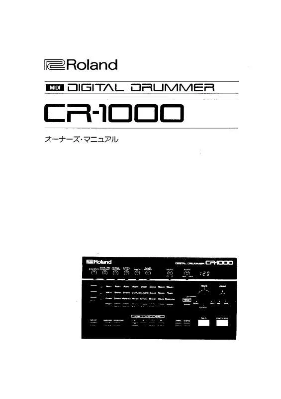 Mode d'emploi ROLAND CR-1000