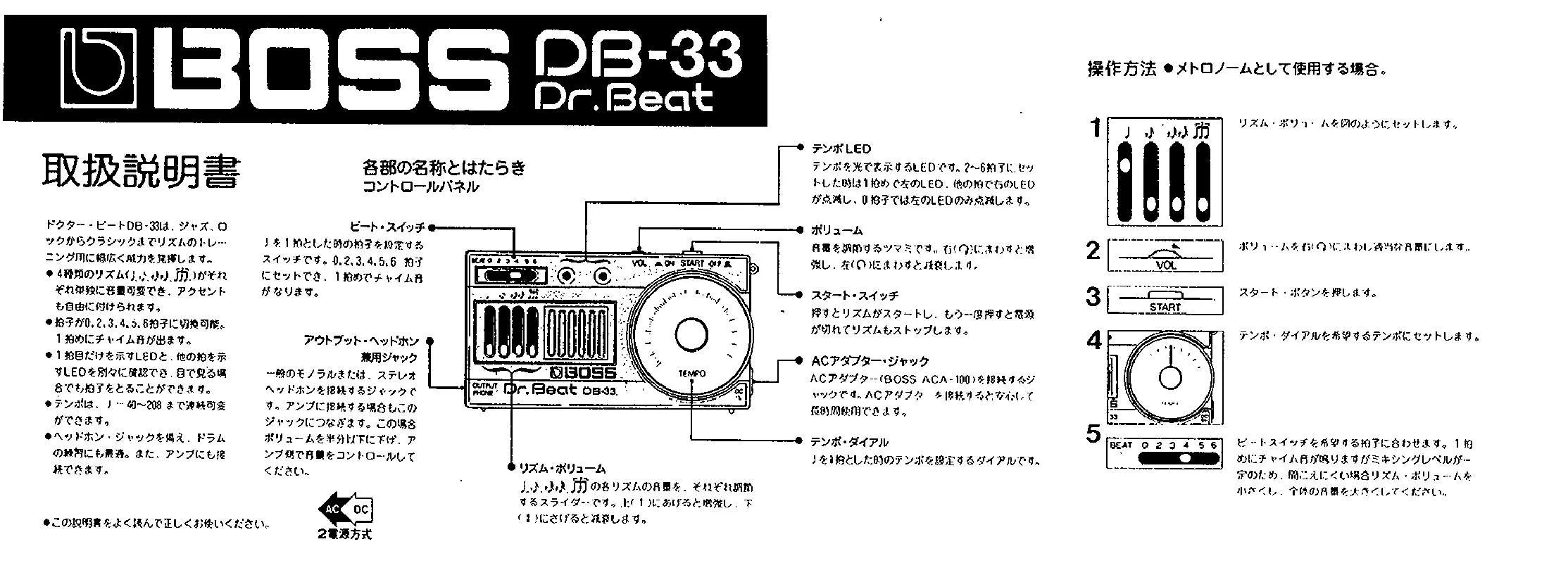 Mode d'emploi ROLAND DB-33