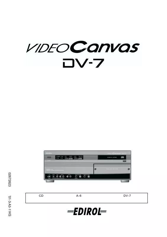 Mode d'emploi ROLAND DV-7