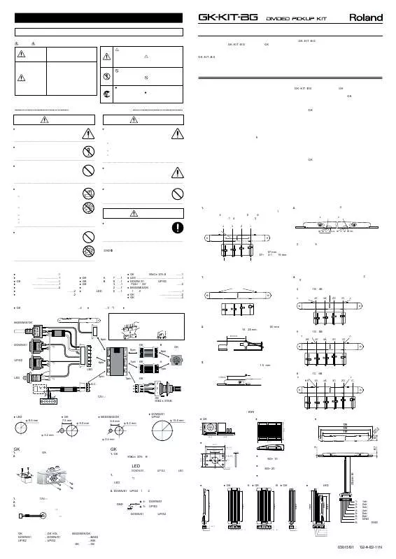 Mode d'emploi ROLAND GK-KIT-BG