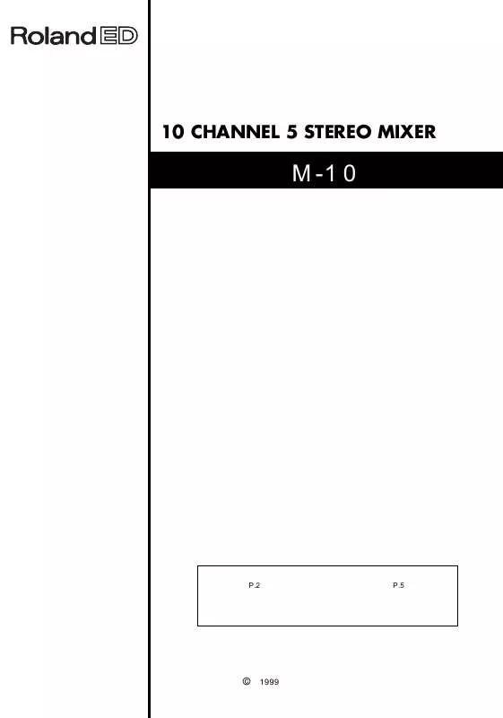 Mode d'emploi ROLAND M-10