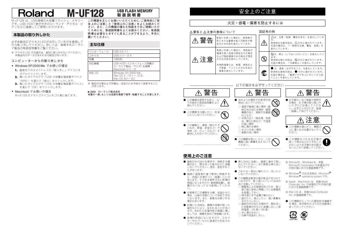 Mode d'emploi ROLAND M-UF128