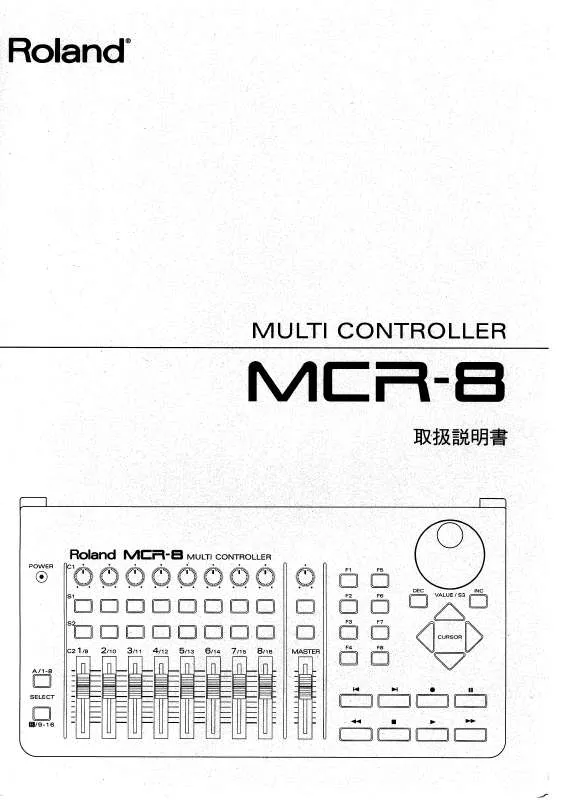 Mode d'emploi ROLAND MCR-8