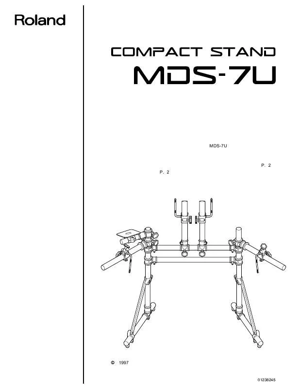 Mode d'emploi ROLAND MDS-7U