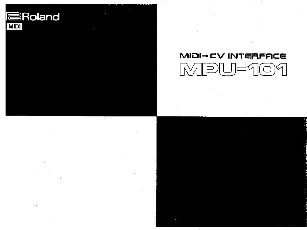 Mode d'emploi ROLAND MPU-101