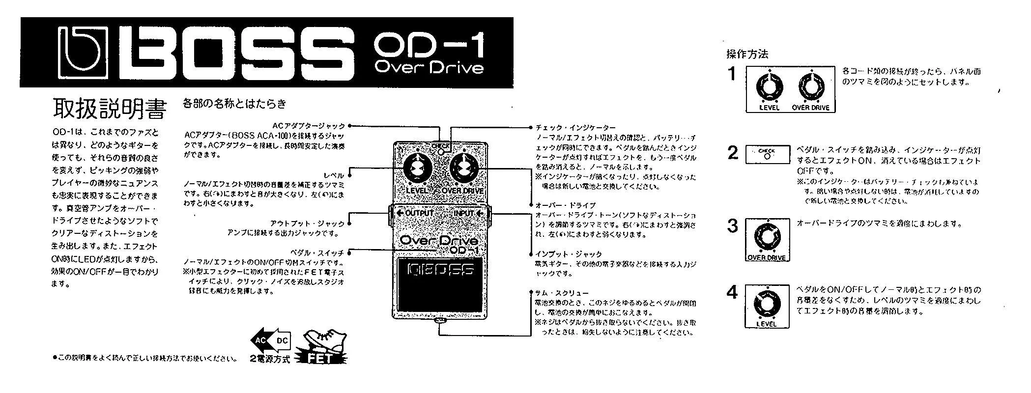 Mode d'emploi ROLAND OD-1