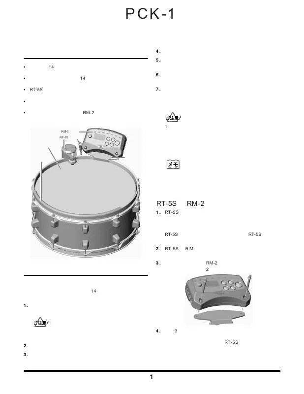 Mode d'emploi ROLAND PCK-1