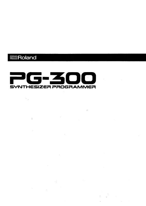 Mode d'emploi ROLAND PG-300