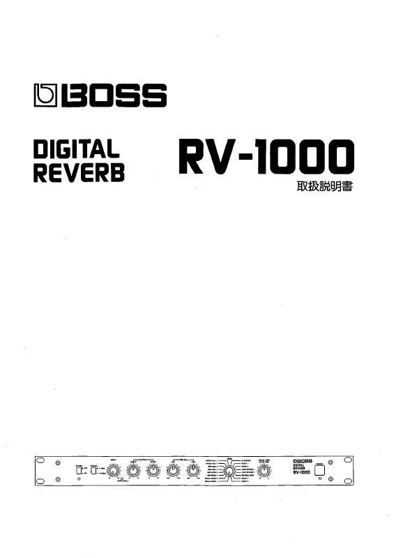 Mode d'emploi ROLAND RV-1000