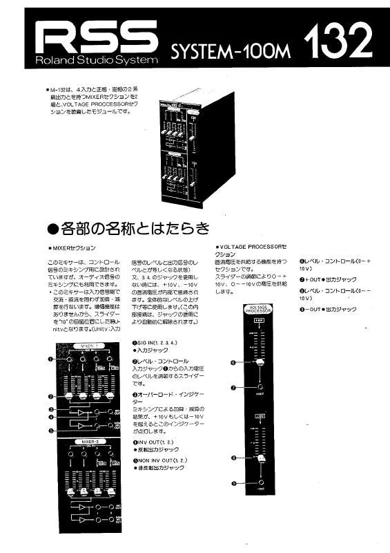 Mode d'emploi ROLAND SYSTEM-132