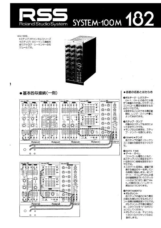 Mode d'emploi ROLAND SYSTEM-182