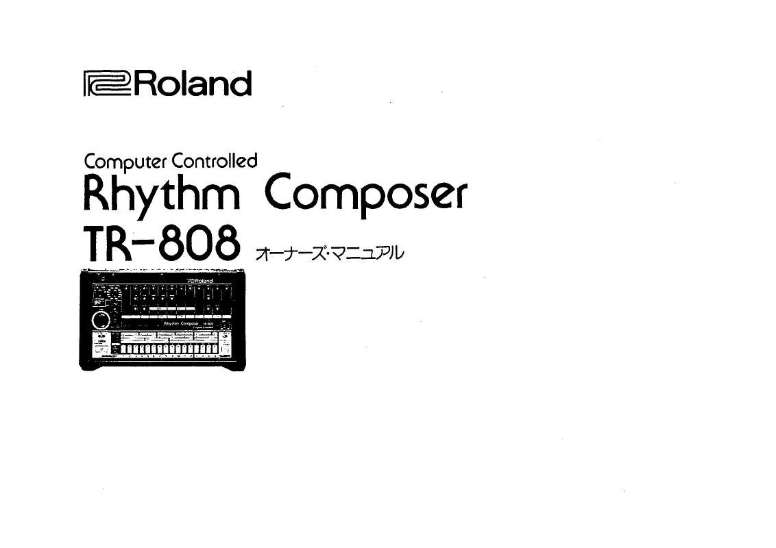 Mode d'emploi ROLAND TR-808