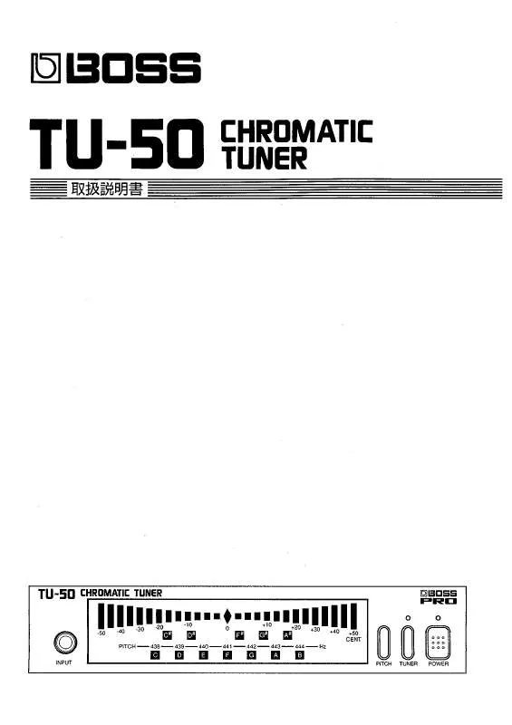 Mode d'emploi ROLAND TU-50