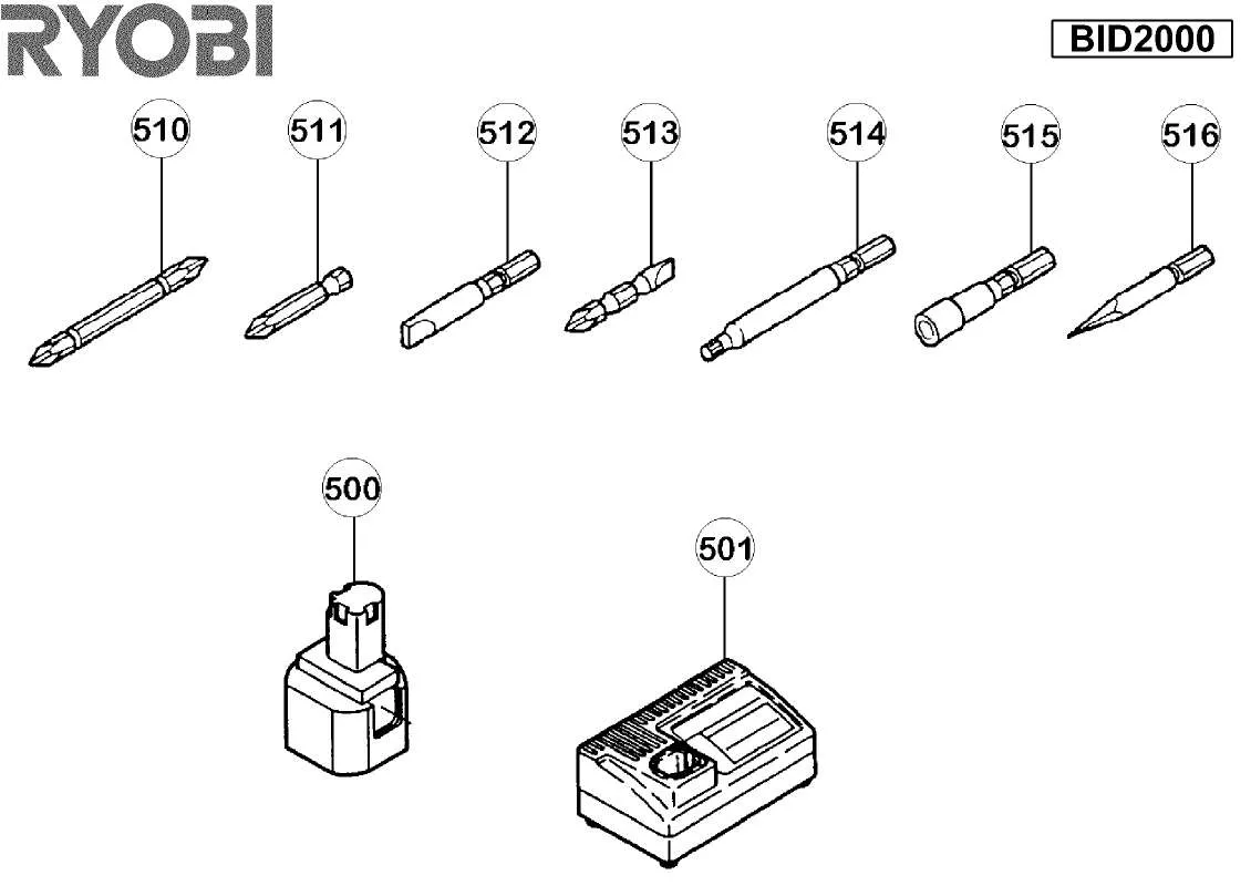 Mode d'emploi RYOBI BID2000