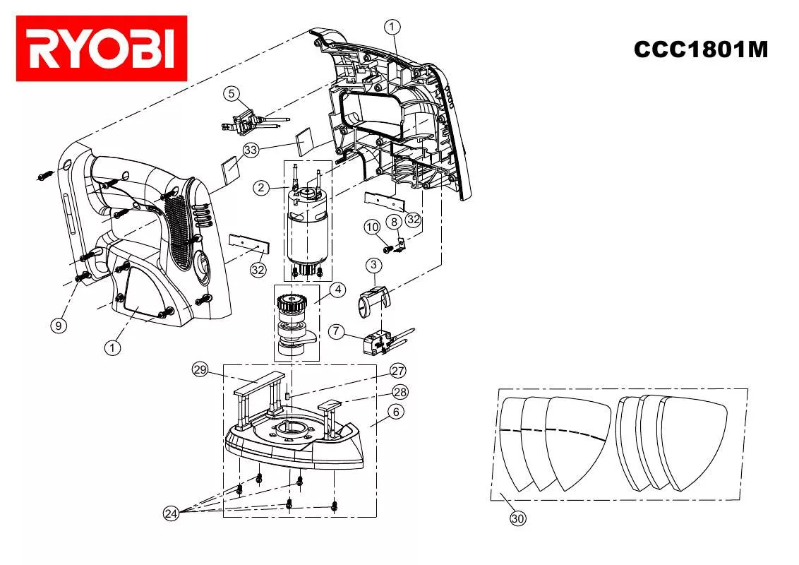 Mode d'emploi RYOBI CCC1801M