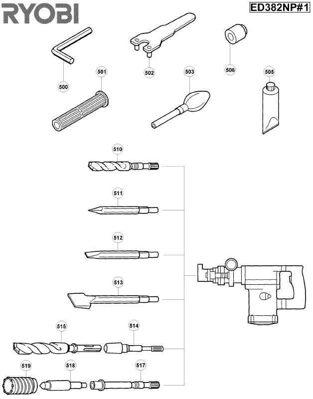 Mode d'emploi RYOBI ED382NP-1