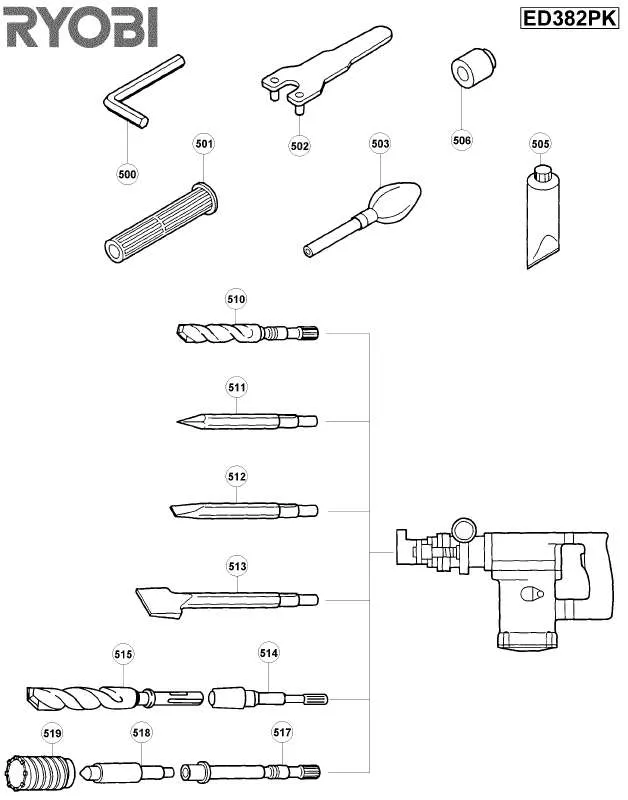 Mode d'emploi RYOBI ED382PK