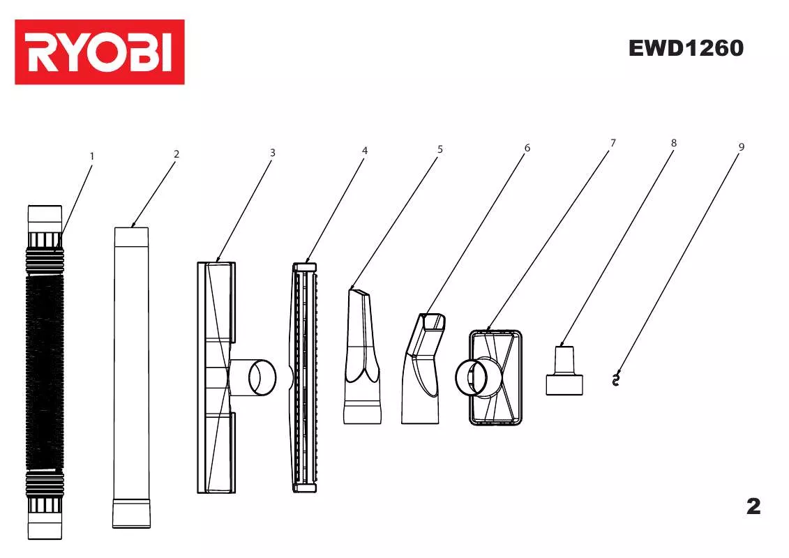 Mode d'emploi RYOBI EWD1260