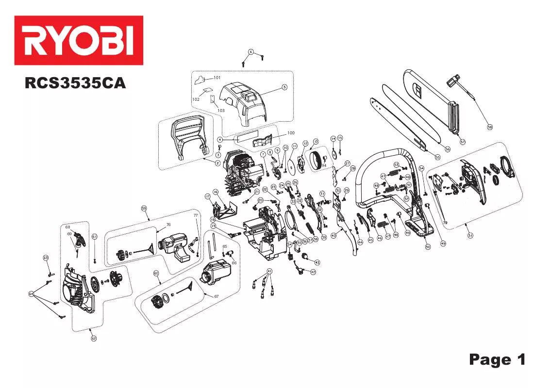 Mode d'emploi RYOBI RCS3535CA