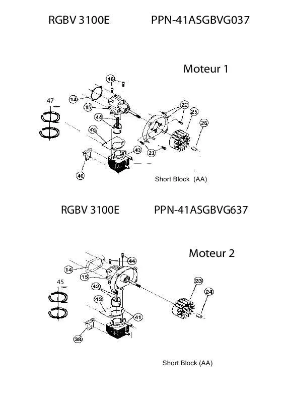 Mode d'emploi RYOBI RGBV 3100E