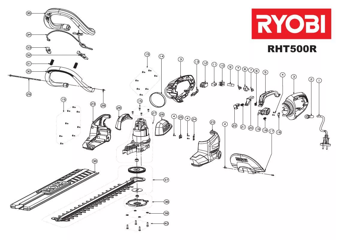 Mode d'emploi RYOBI RHT500R