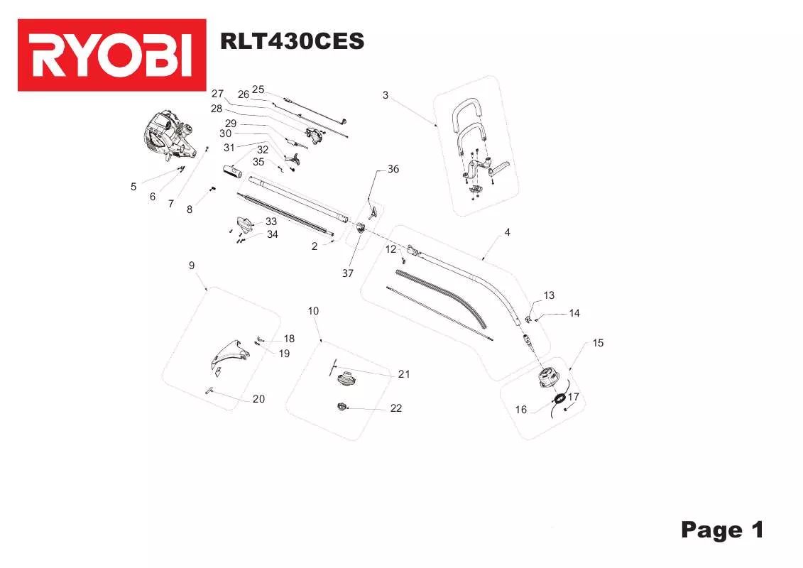 Mode d'emploi RYOBI RLT430CES