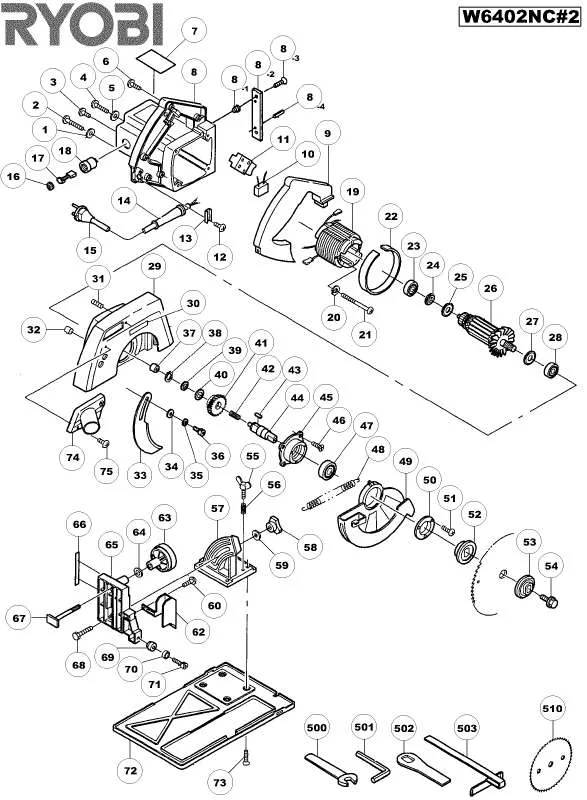 Mode d'emploi RYOBI W6402NC-2