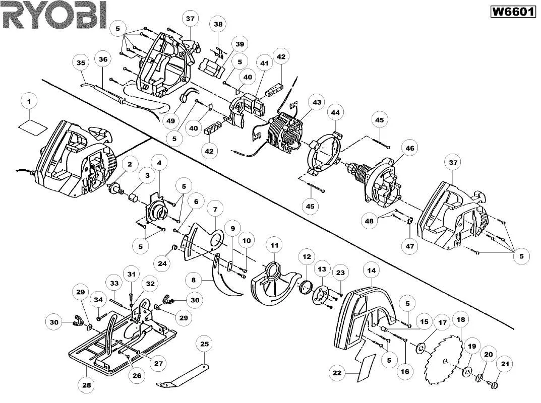 Mode d'emploi RYOBI W6601