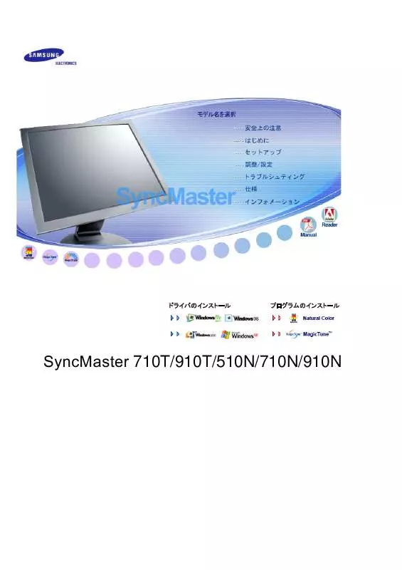 Mode d'emploi SAMSUNG SYNCMASTER 910T