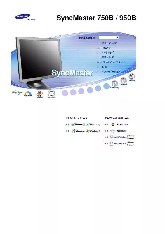 Mode d'emploi SAMSUNG SYNCMASTER 950B