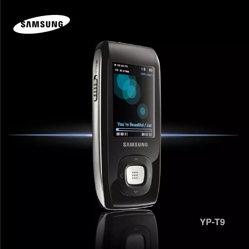 Mode d'emploi SAMSUNG YP-T9BAB