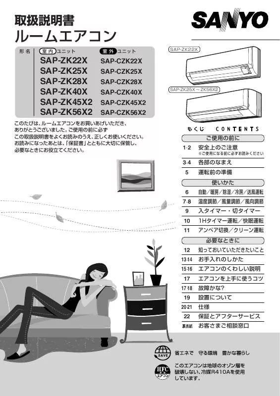 Mode d'emploi SANYO SAP-CZK22X