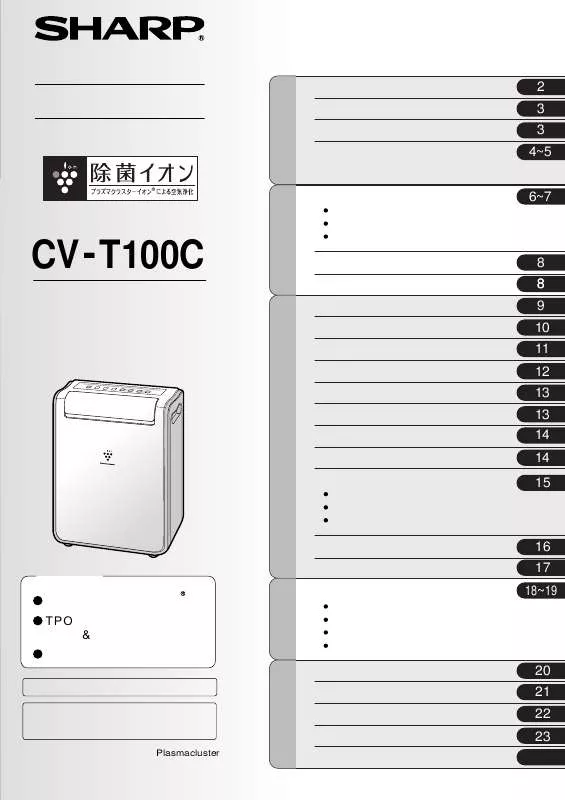 Mode d'emploi SHARP CV-T100C