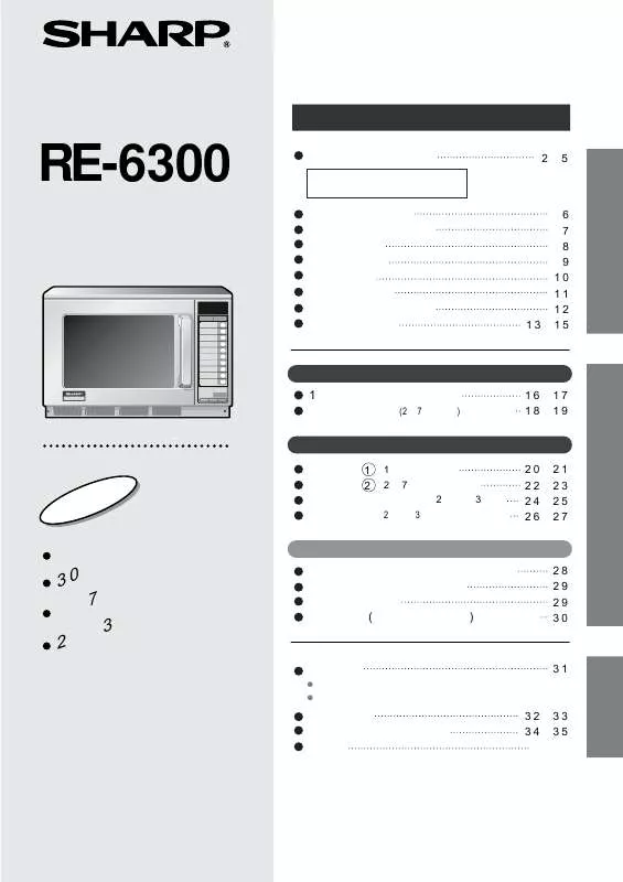 Mode d'emploi SHARP R-6300