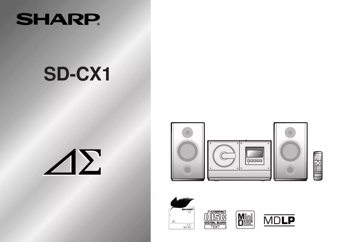 Mode d'emploi SHARP SD-CX1