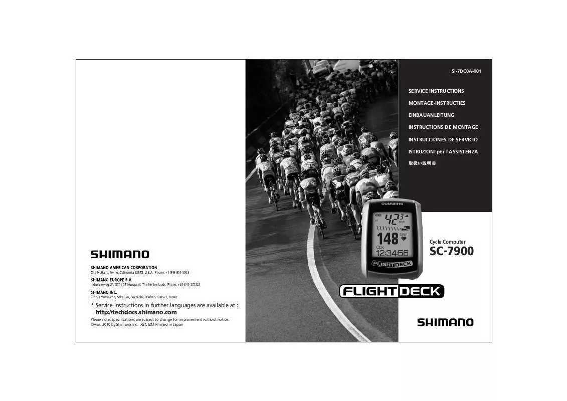 Mode d'emploi SHIMANO SC-7900