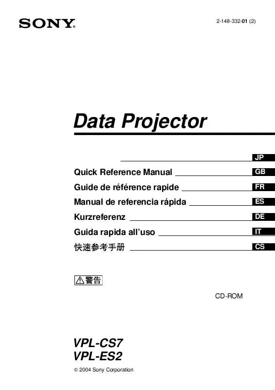 Mode d'emploi SONY VPL-CS7