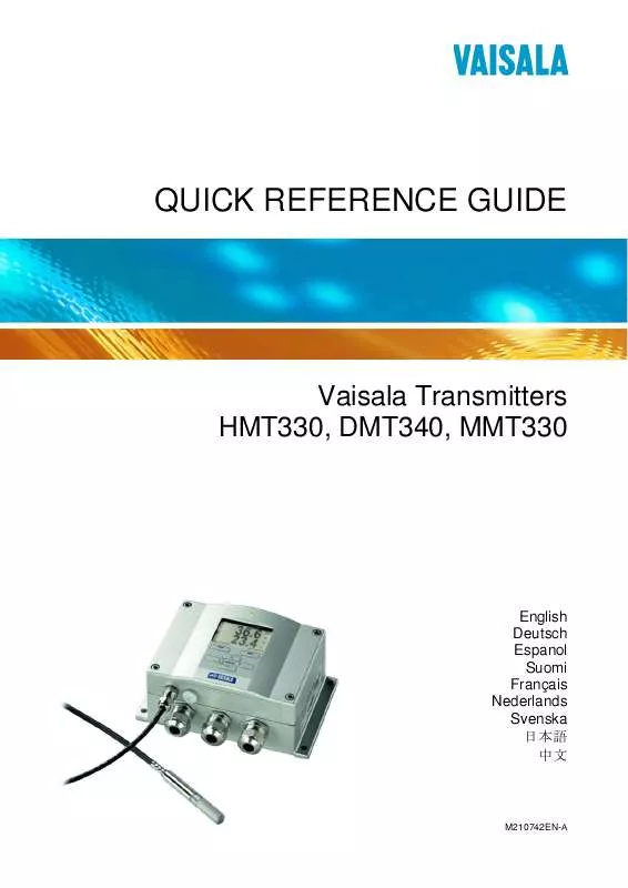 Mode d'emploi VAISALA HMT330