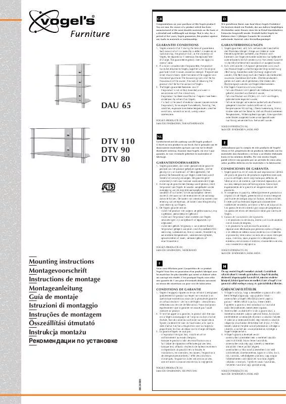 Mode d'emploi VOGELS DTV 90