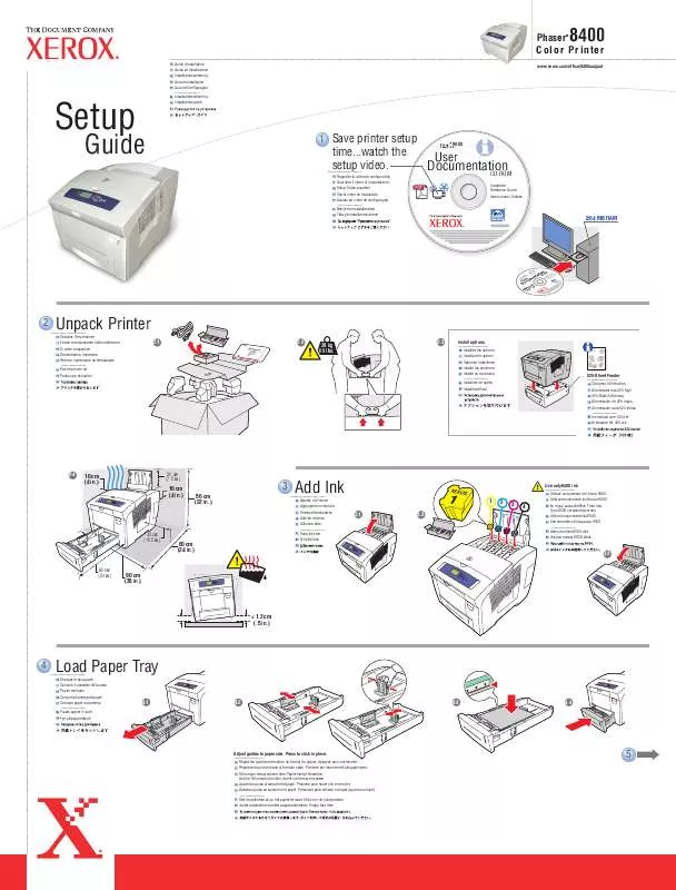 Mode d'emploi XEROX PHASER 8400