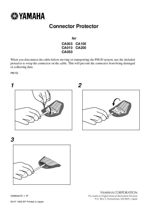 Mode d'emploi YAMAHA CONNECTOR PROTECTOR