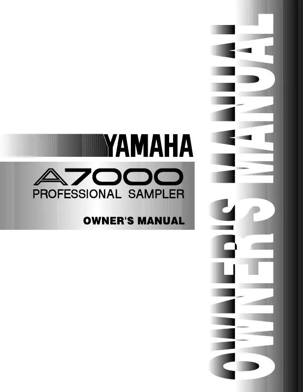 Mode d'emploi YAMAHA A7000