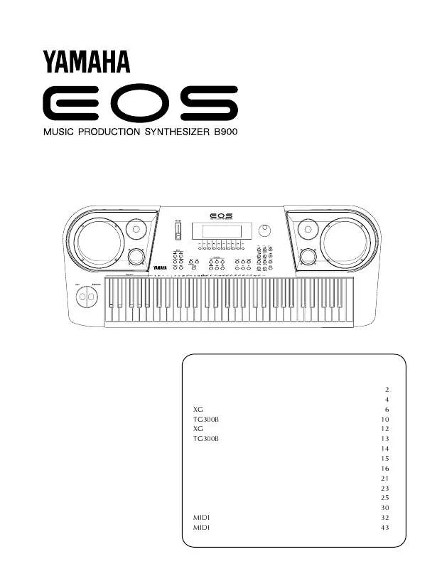 Mode d'emploi YAMAHA B900