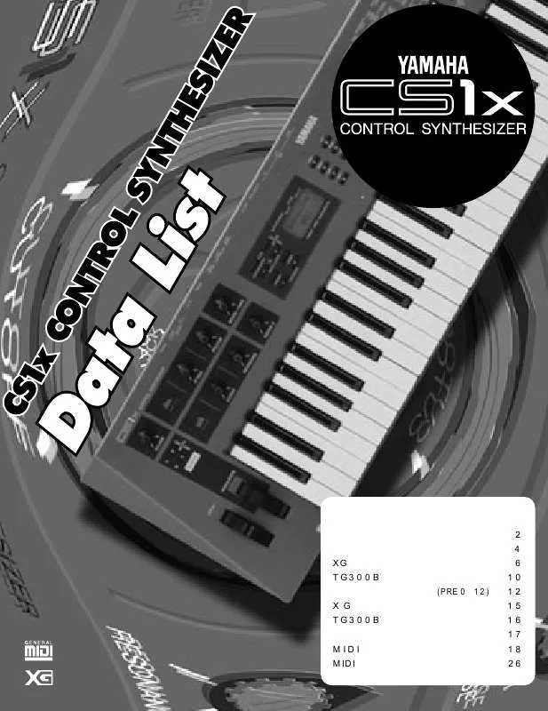 Mode d'emploi YAMAHA CS1X