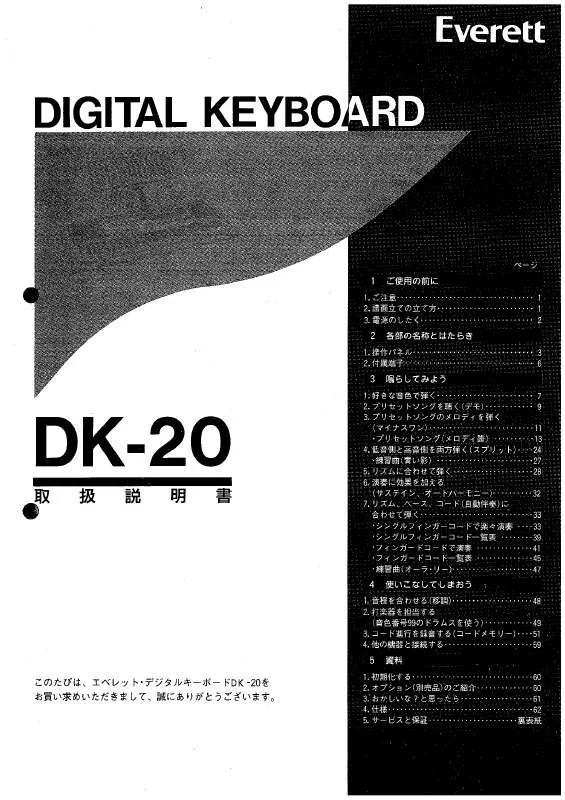 Mode d'emploi YAMAHA DK-20