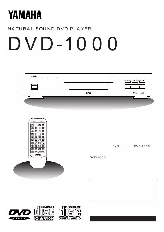 Mode d'emploi YAMAHA DVD-1000